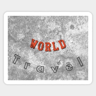 World Travel Vintage style Sticker